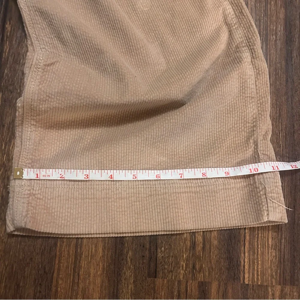 American Eagle Outfitters Super High Rise Wide Leg Tan Corduroy Cargo Pants 10L - Picture 13 of 13